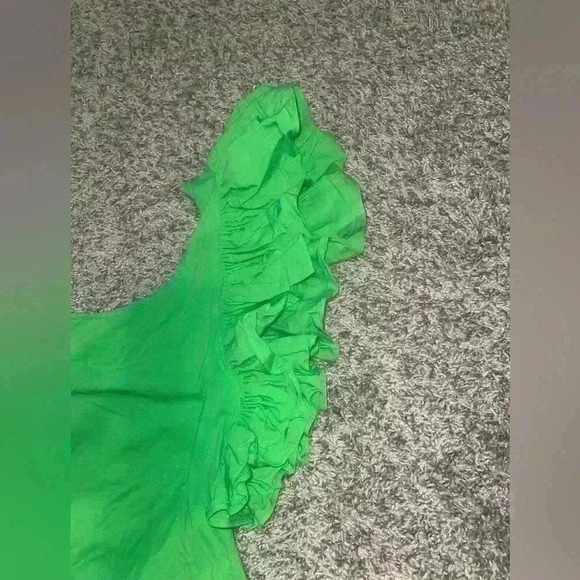 2 Zara bodysuits size small-Downtime puff sleeve bodysuit-One shoulder ruffled - Picture 7 of 10